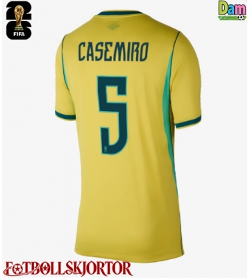 Brasilien Casemiro #5 Hemmatröja Dam VM 2026 Kortärmad